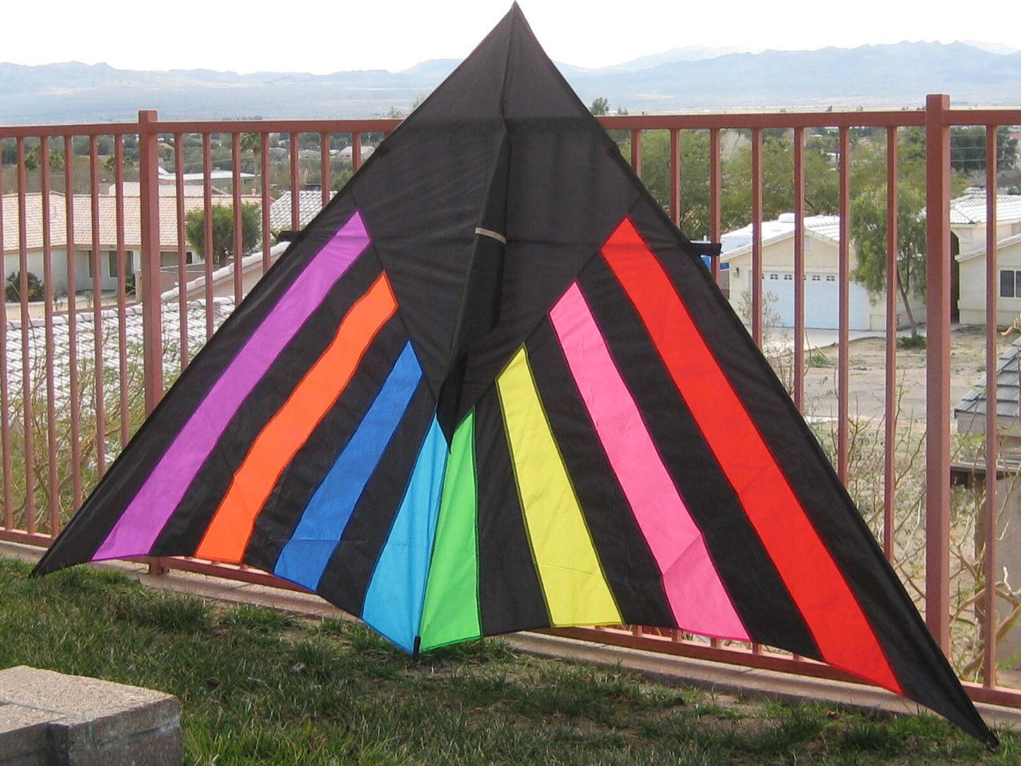 Delta Kite Single line Huge 108" x 59" + RipStop Nylon + Carbon Wrap Spars + Bag
