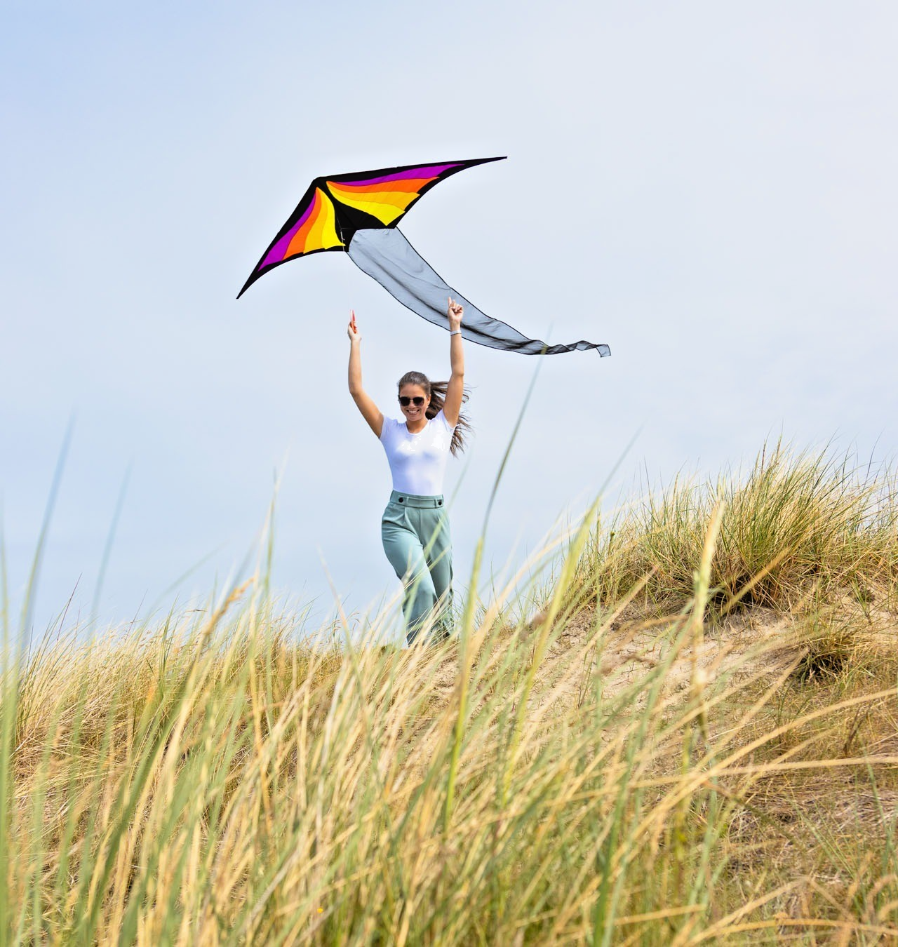 HQ Delta Kite Blaze Brasington 2m + Tail + Reel + Line + Quick Clip + Carry Bag