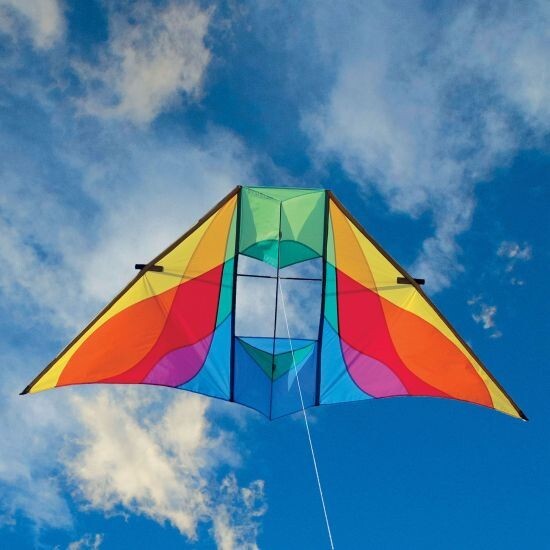 Delta Box Kite Rocky Mountain Delta-Conyne RipStop Nylon + Reel + Line + Swivel