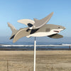 Wind Spinner Shark Windmill + 20" Long + Two Piece Metal Garden Pole Included