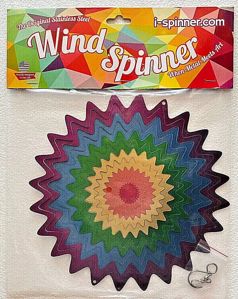 Wind Spinner Rainbow Star + Stainless Steel + Laser Cut + Powder Coated + Swivel