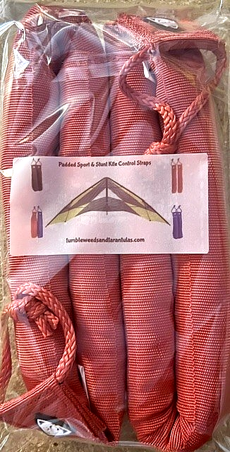 Stunt Sport Kite Control Straps Padded  1-Pair Heavy Duty 9" long 1" thick