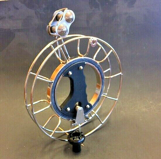 Kite Reel Stainless Steel 11" Diameter + Line + Lock + Metal Swivel + Carry Bag