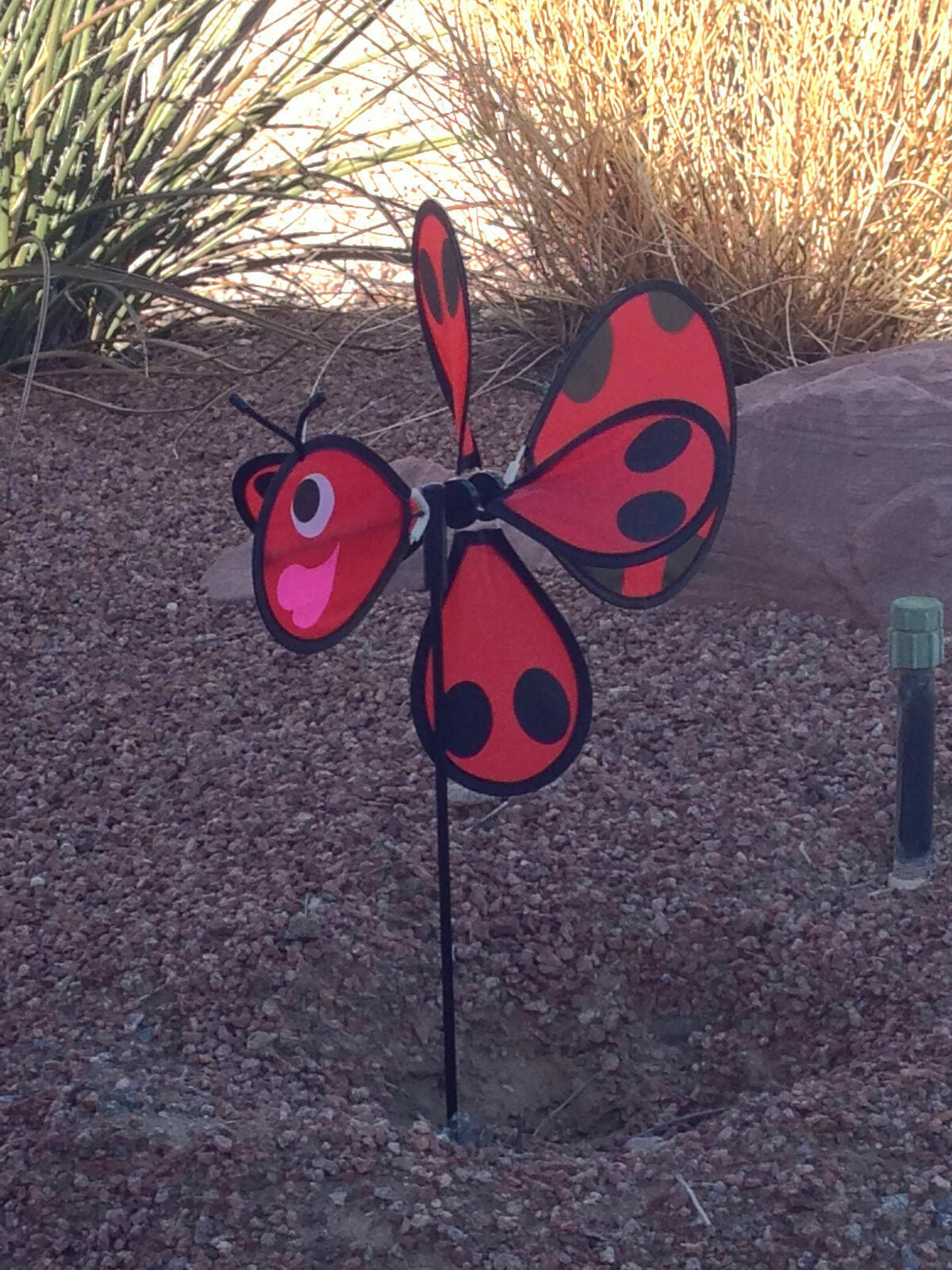 Ladybug Wind Spinner Windmill Yard + Patio + Vegetable Garden for X-Bird