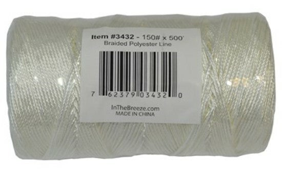 Kite Line / Fishing H-Quality Polyester Braided 150-lb test + 500-feet + Swivel
