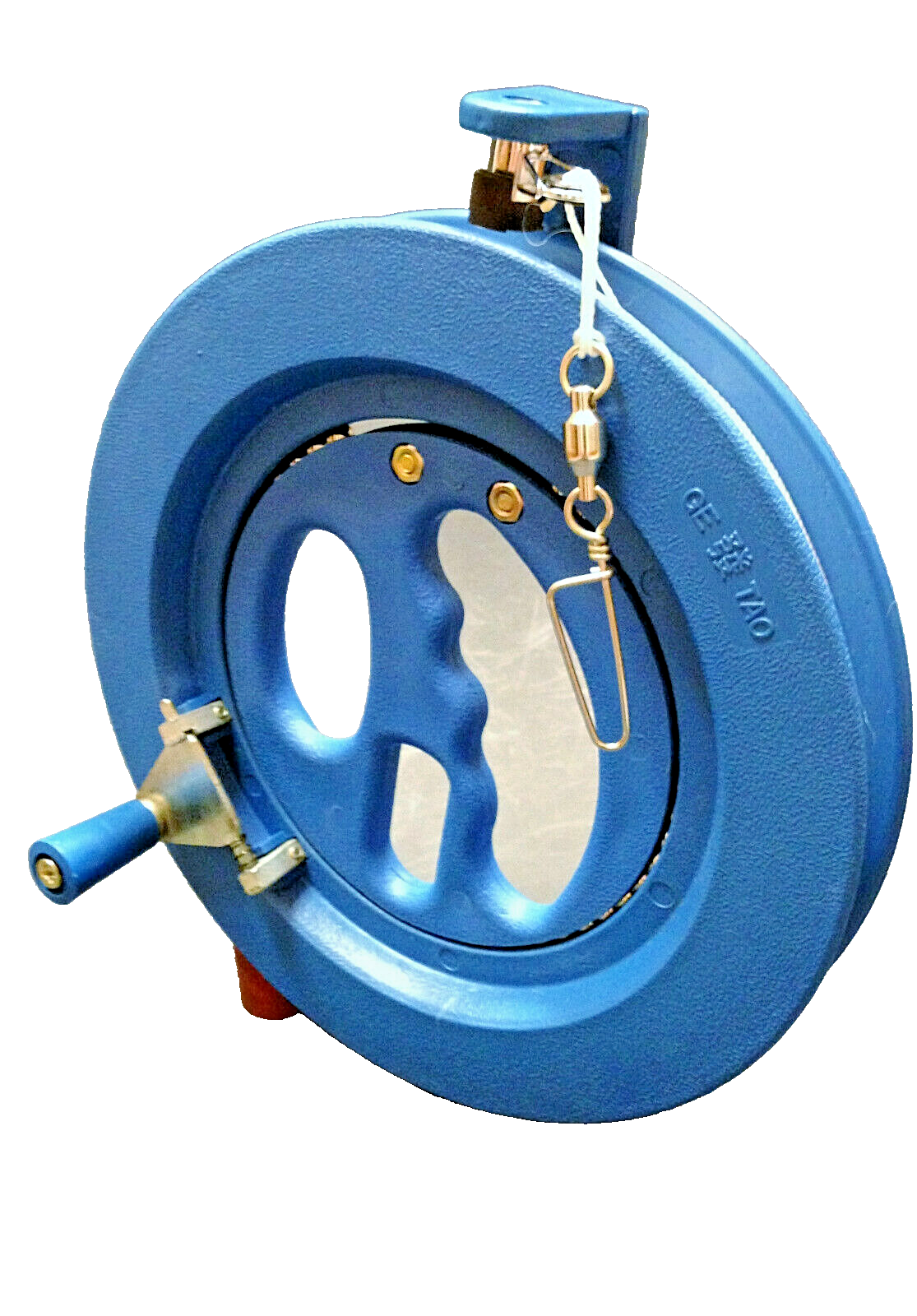Kite Reel 7" + Lock + 500-ft UP-Graded Polyester Braided Line + Metal Swivel