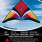 Delta Kite Elevation Rainbow 107"x 53" + RipStop Nylon + Carbon Wrap Spars + Bag