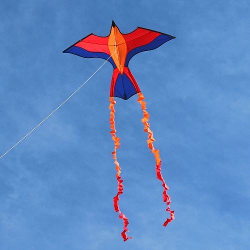 Kids Delta Kite Tropical Parrot Stackable 48" x 33" + Line + Tails + Carry Bag