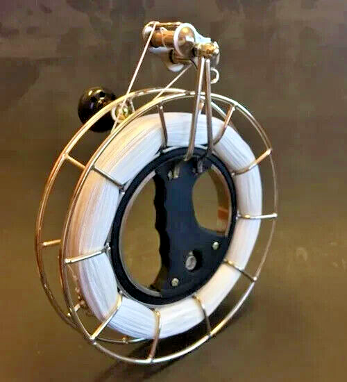 Kite Reel Winder Stainless Steel + Line + Lock + Metal Swivel Hook + Carry Bag