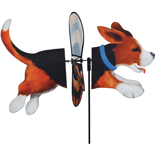 Beagle Dog Wind Spinner Larger Size 27"L x 17"W x 18"D + Pole + Ground Stake