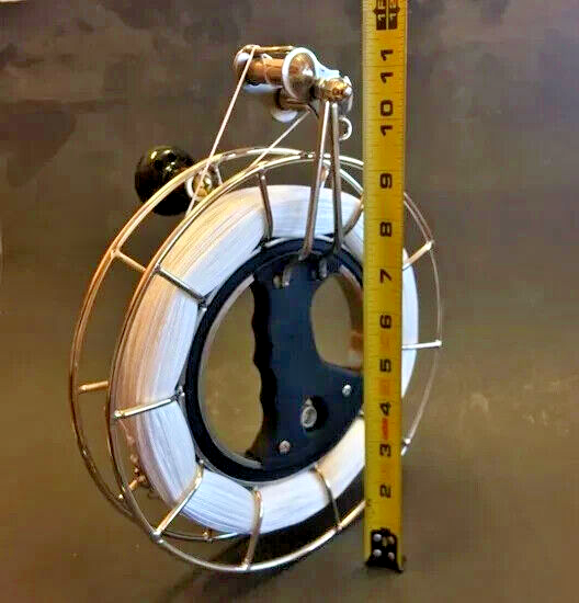 Kite Reel Winder Stainless Steel + Line + Lock + Metal Swivel Hook + Carry Bag