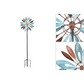 Metal Wind Spinner Copper Flower Duett 48 x 15" + Metal Ground Stake and Pole