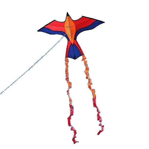 Kids Delta Kite Tropical Parrot Stackable 48" x 33" + Line + Tails + Carry Bag