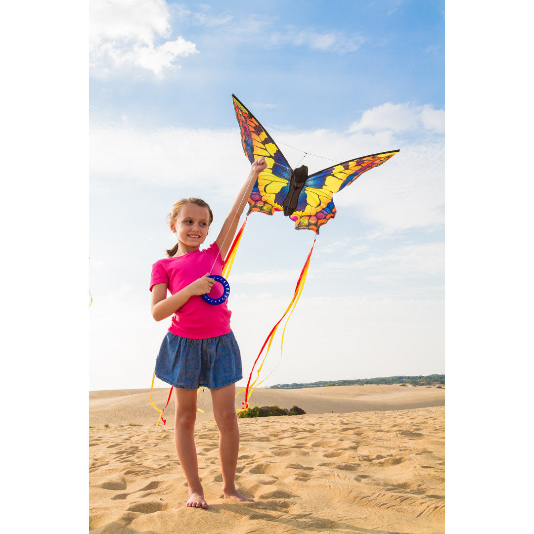 Butterfly Kids Kite Monarch Large Size 51" wide+ Line + Qucik Clip + tails + Bag