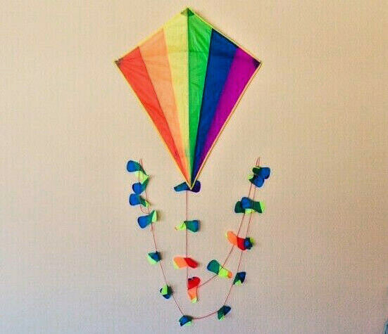 Diamond Kids Kite Rainbow + Line + Tail
