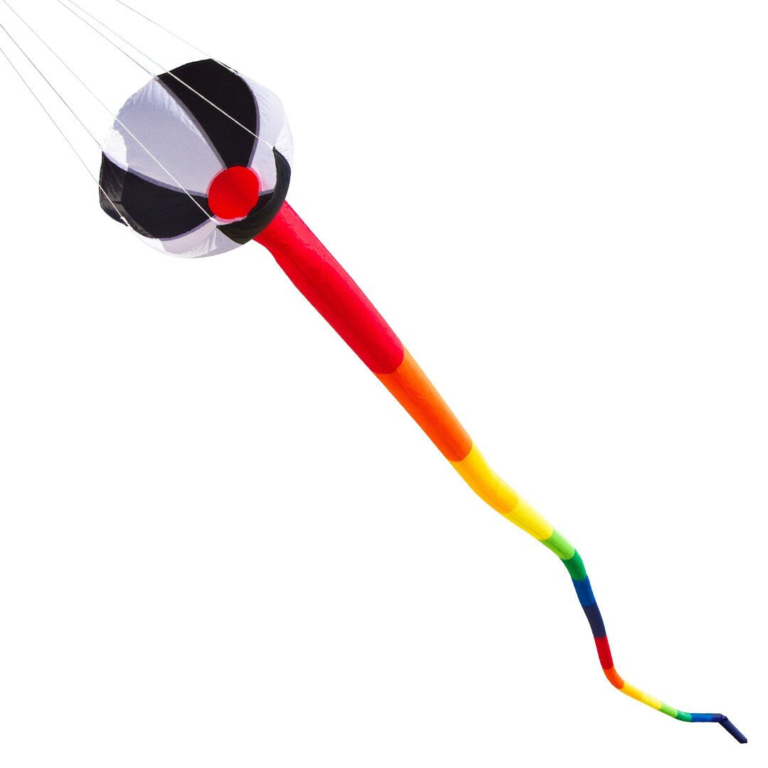 Kite Tube Tail HUGE 65.6-ft. Long + Heavy Duty Metal Swivel + Carry Bag