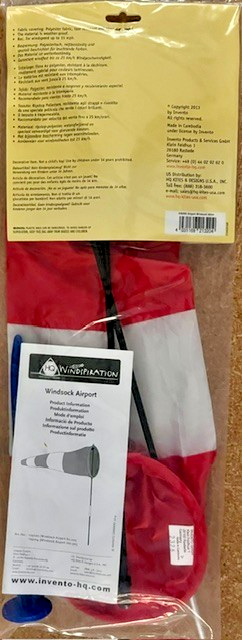 Airport Windsock Great For RC / Drone Heliport 24" long + Pole + Ground Stake