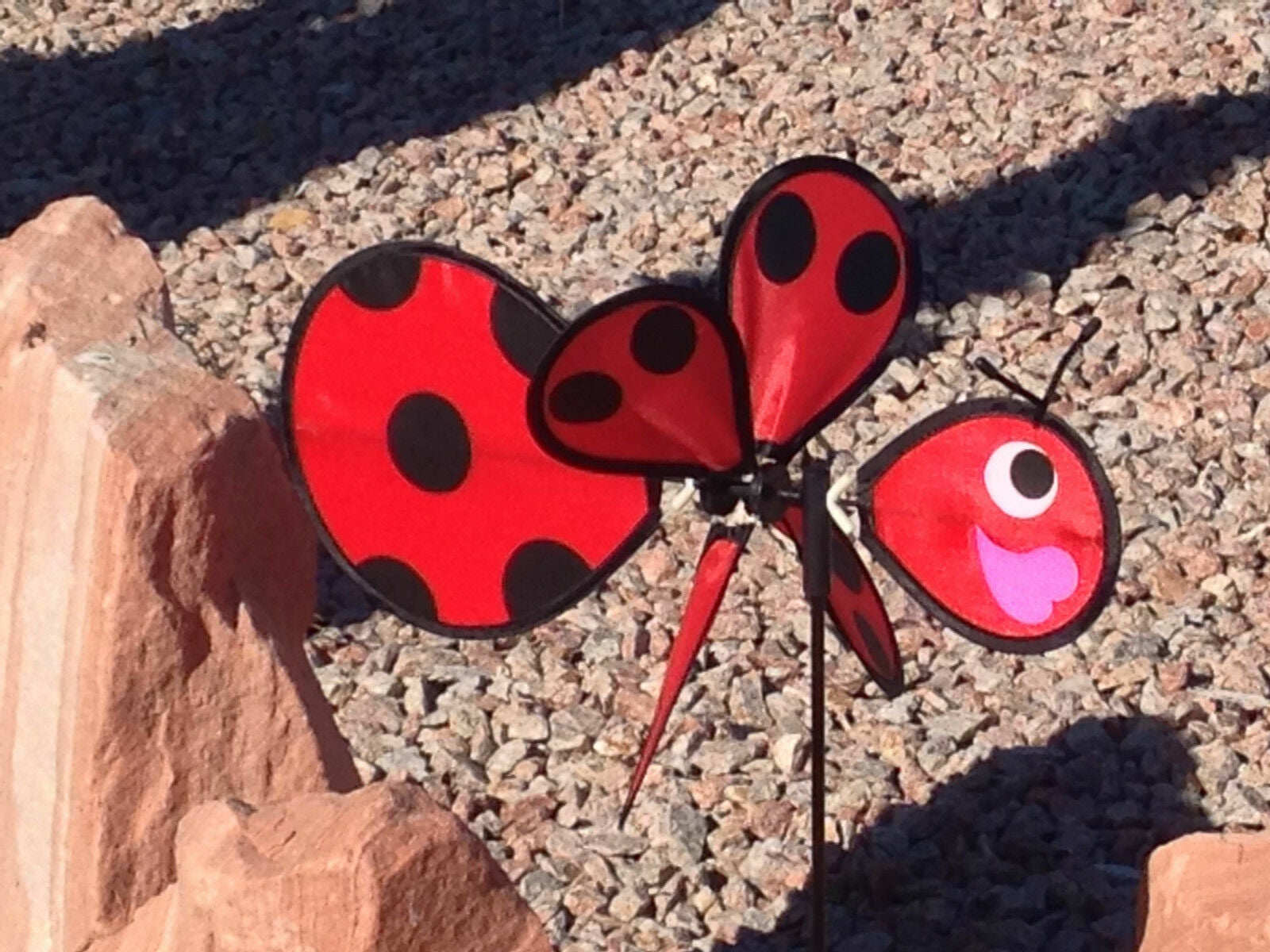 Ladybug Wind Spinner Windmill Yard + Patio + Vegetable Garden for X-Bird