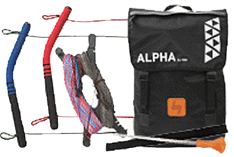 HQ Alpha 1.5 Quad Kite 4-Line Foil Power Traction Kite  Back Pack  Shoulder Bag