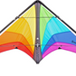 HQ Sport Stunt Kite Breezo Rainbow  + Dyneema Lines + Control Straps + Carry Bag