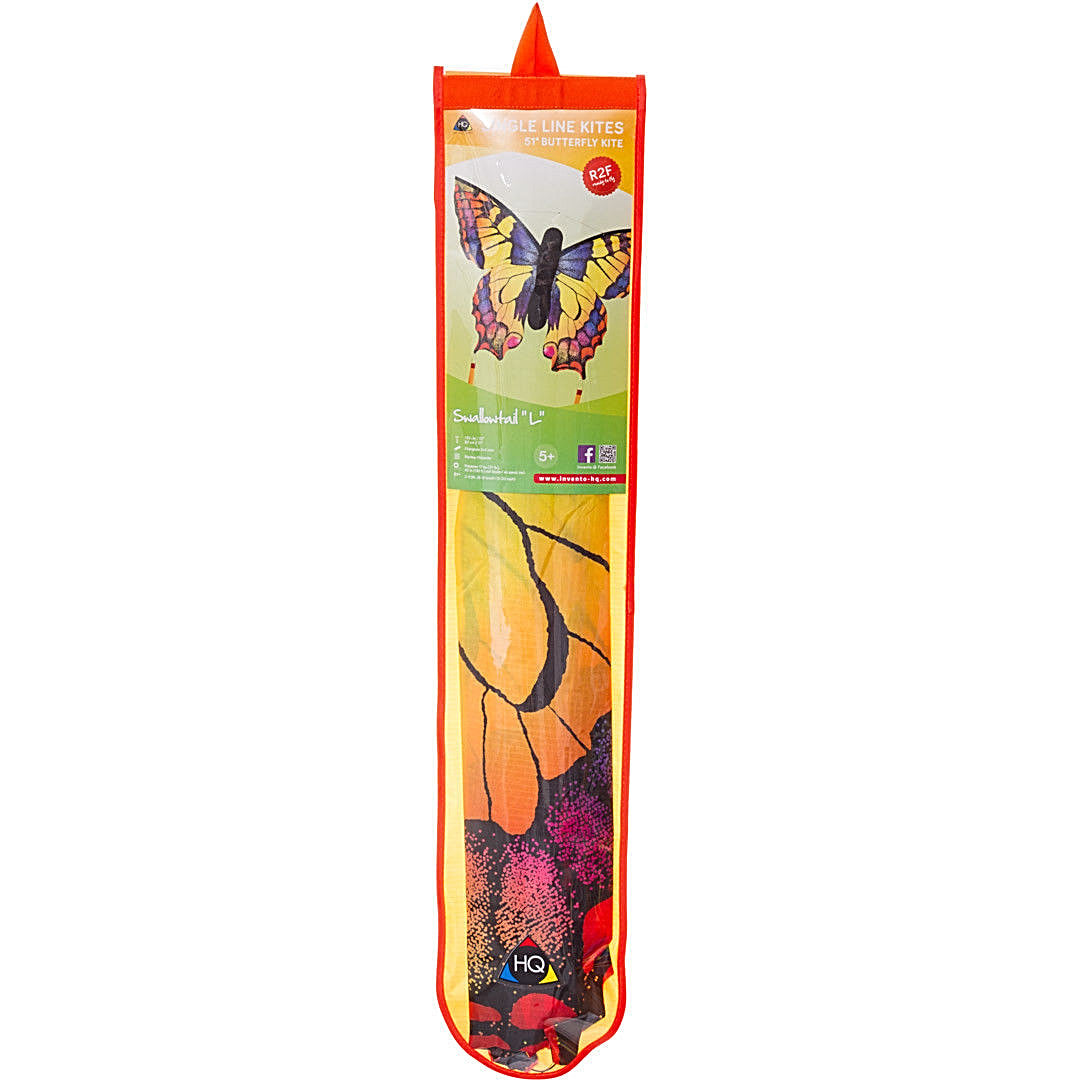 Butterfly Kids Kite Swallowtail Large Size 51" x 31" Line + Clip + tails + Bag