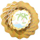 Wind Spinner Palm Tree Stainless Steel Laser Cut + Powder Coated + Swivel
