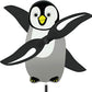 Penguin Wind Spinner Windmill 9" tall + Garden Pole + Yard + Garden For X Bird
