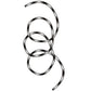 HQ Kite Tube Tail Black & White Gradient 80-ft x 4-inches + Metal Carabina + Bag