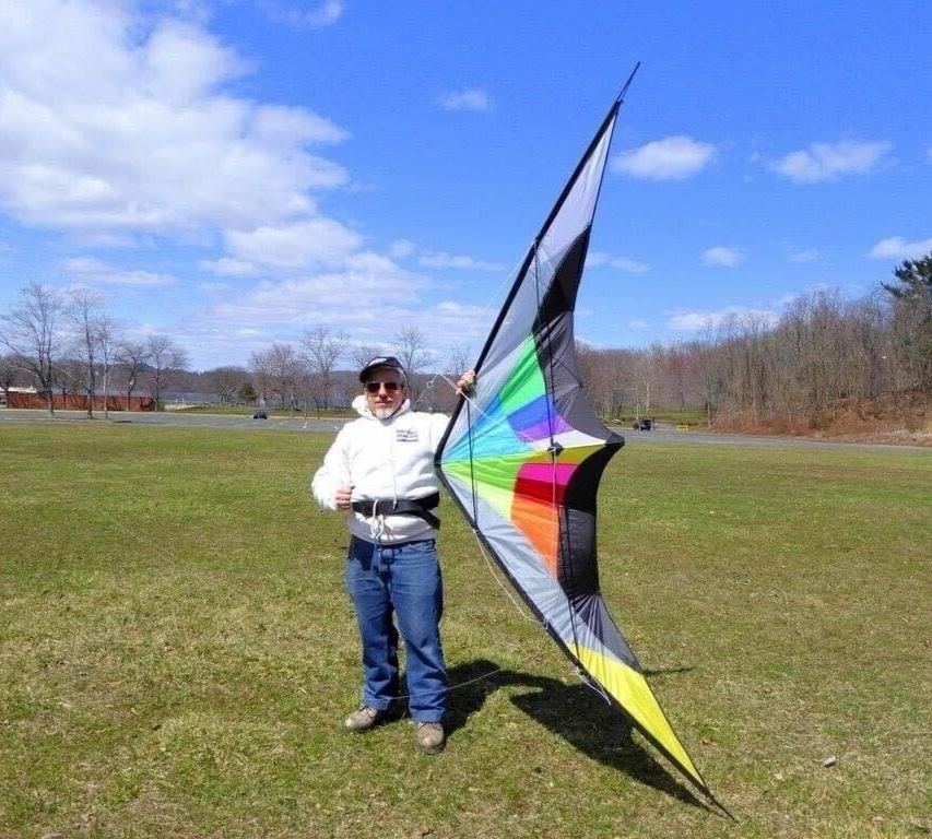 Stunt Kite Dual Line 102"x30" RipStop Nylon + Carbon Wrap Spars  + 2-Lines + Bag