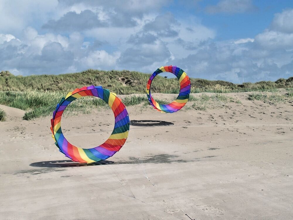 HQ Generator Kite Tail Line Laundry Windsock + Lines + Swivel Hook + Carry Bag