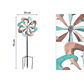 Metal Wind Spinner Copper Swirl Duett 37" x 13" + Metal Ground Stake + Pole