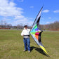 Stunt Kite Dual Line 102" x 30" RipStop Nylon + Fiberglass Spars + 2-Lines + Bag