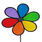 Wind Spinner Daisy 6-Petal Windmill + Pole + Yard + Patio + Garden for X-Bird