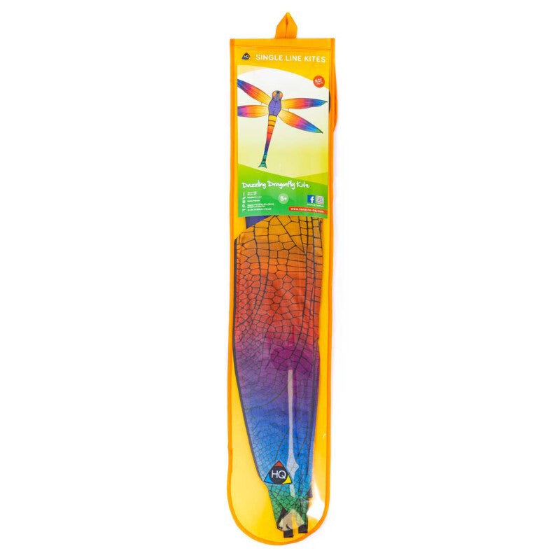 HQ Dragonfly Kids Kite single line + Line + Handle + Quick Clip + Carry Bag