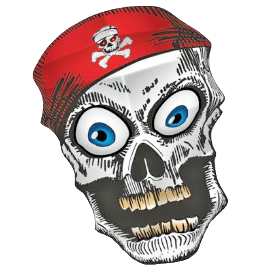 Wiggle Skull Kids Kite + RipStop Nylon + Tails + Line + Handle + Quick Clip