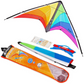 HQ Sport Stunt Kite Breezo Rainbow  + Dyneema Lines + Control Straps + Carry Bag