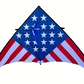 Delta Kite USA Patriotic  105" x 54" + RipStop Nylon + Carbon Spars + Line + Bag