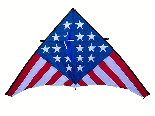 Delta Kite USA Patriotic  105" x 54" + RipStop Nylon + Carbon Spars + Line + Bag