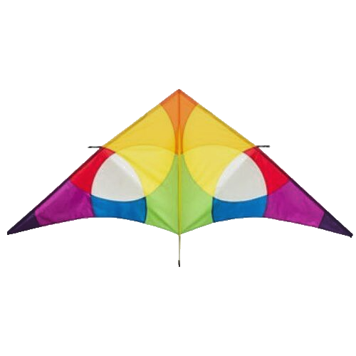 HQ Delta Kite Rainbow Huge 118" x 54" + Reel + Line + Swivel Hook + Bag