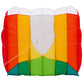 KAP Foil Kite 1.6 Single Line 51"x 47" + 23' Fringe Tail by HQ Kites and Designs