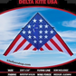 Delta Kite USA Patriotic  105" x 54" + RipStop Nylon + Carbon Spars + Line + Bag