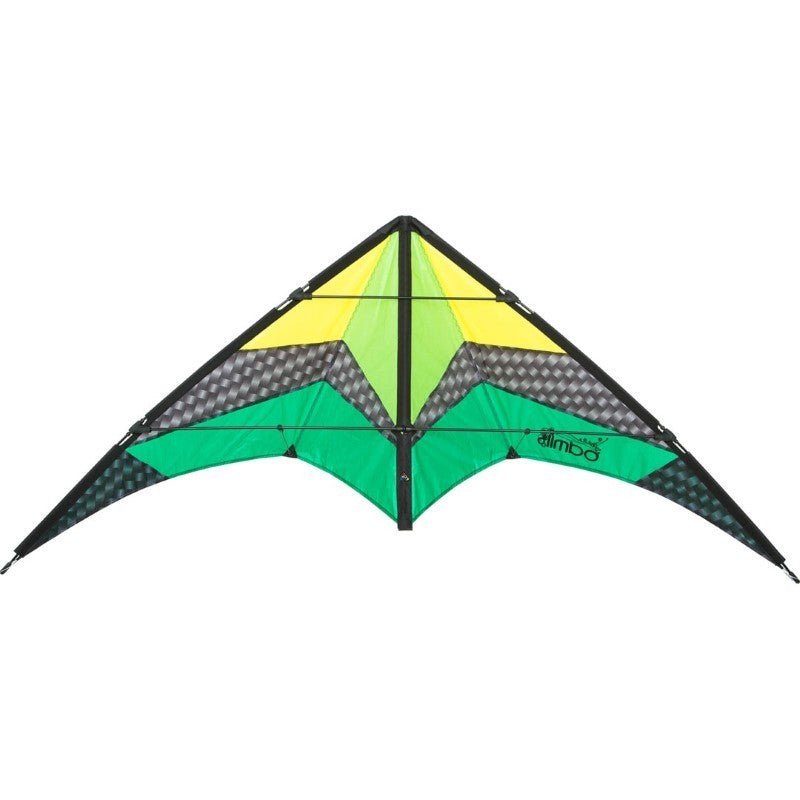 HQ Sport Stunt Kite Limbo Emerald  + Line Set + Control Straps + HD Carry Bag
