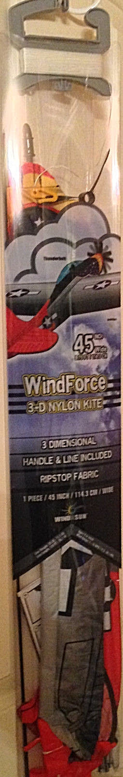 Airplane Kite Air Force Thunderbolt + RipStop + Line + Prop + Tails + Clip