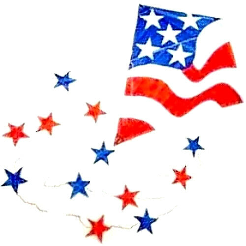 USA Patriot Kite Kids and Adults 32" x 29" RipStop Nylon Material + Line + Tail