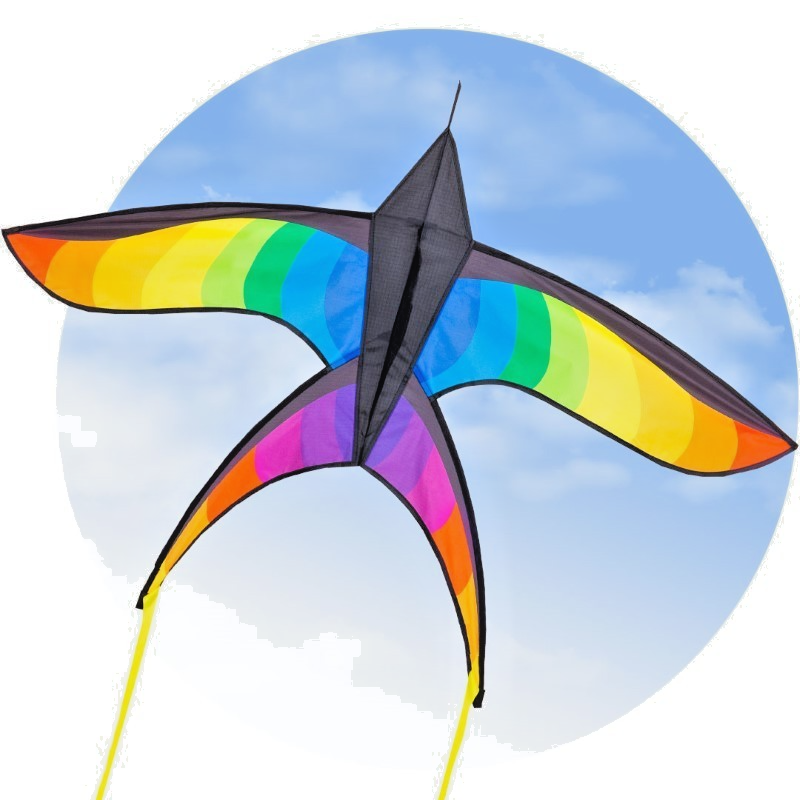 HQ Swallow Kids Kite 47 x 31" + Tails + Reel + Line + Quick Clip + Carry Bag